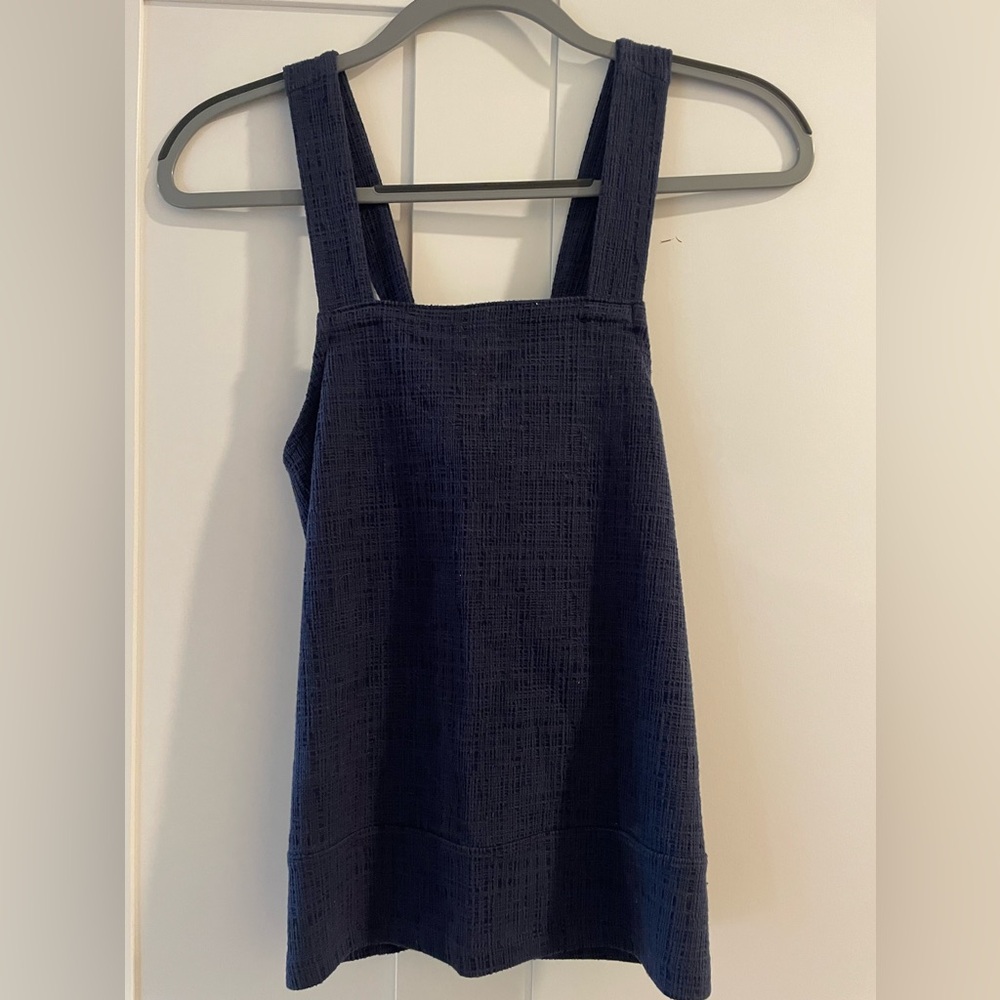 Madewell Cross Back Blue Top